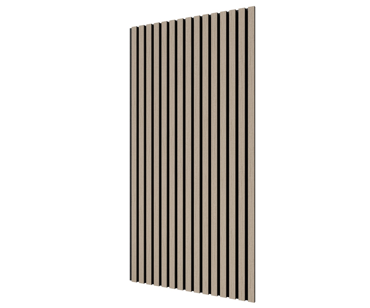 МДФ стеновая панель акустическая Cosca Decor Монако Дуб Латте Бежевый черный войлок 1200×600×21